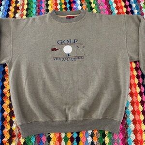 Vintage 90s Golf Tee to Green Collection Crable Sportswear Stripe Crewne…
